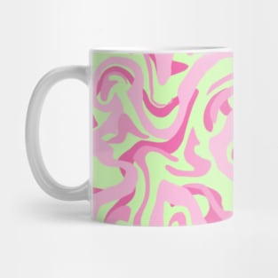 Pink and Green Groovy Marble Mug